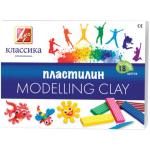 Пластилин 18 цветов Луч Классика, со стеком 20С 1330-08