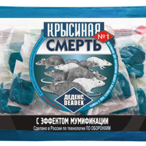 Брикет тесто для уничтожения грызунов Крысиная смерть №1 200г с мумифицирующим эффектом Tigard