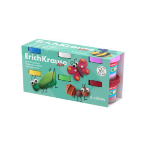 Тесто для лепки 6 цветов по 35г ErichKrause с алое вера, в коробке 61402