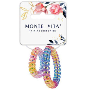 Резинки для волос Monte Vita набор 2шт. пружинка 5см и 3,5см, разноцветные 457063