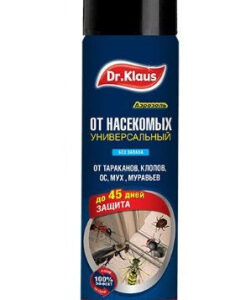 Аэрозоль от тараканов, муравьев, мух, ос и других насекомых универсальный 250мл без запаха Dr.Klaus DK06250032