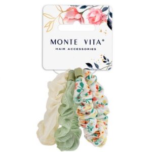 Резинки для волос Monte Vita набор 3шт. скранч 3х19см, ассорти 457074