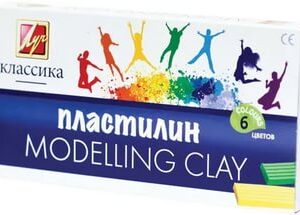 Пластилин 6 цветов 120г Луч Классика, со стеком 12С 878-08