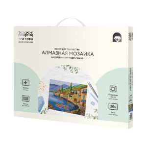 Алмазная мозаика на подрамнике 40х50см Город у моря Три совы АМП4050_52988