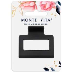 Краб для волос Monte Vita Soft touch, черный, 5см 457009