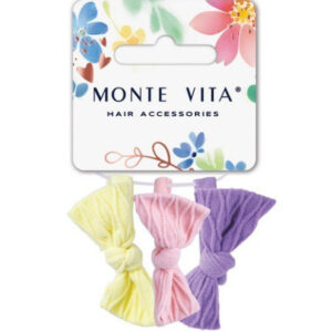 Резинки для волос Monte Vita набор 3шт. с бантами, 4,5см, ассорти 457049