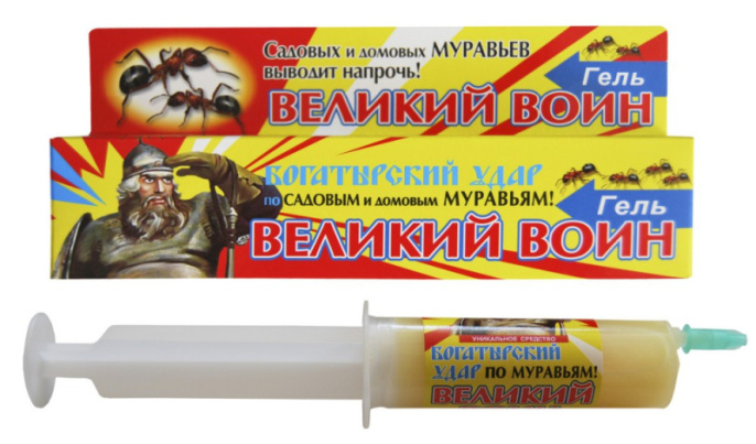Гель от муравьев Великий Воин 45г шприц Ваше хозяйство
