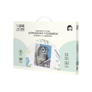 Алмазная мозаика на подрамнике 30х40см Белая сова Три совы АМП3040_52960