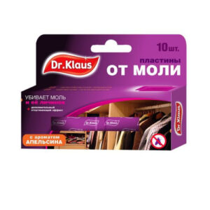 Пластины от моли и кожееда, гусениц и личинок набор 10шт. с ароматом апельсина Dr.Klaus DK03030051