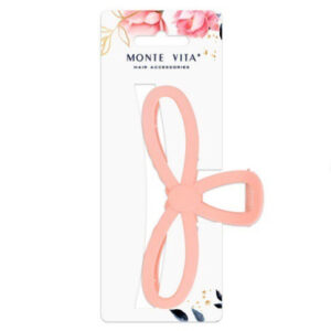 Краб для волос Monte Vita Soft touch, розовый, 12,5см 457011