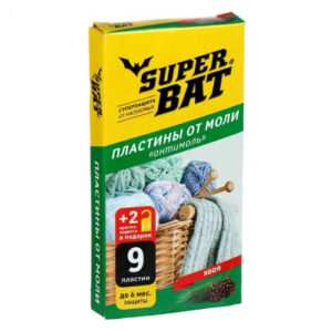 Пластины от моли набор 9шт. хвоя SuperBAT 03-002