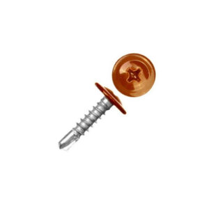 Саморез с п/ш со сверлом 4,2/13 RAL 8004 (св.-коричневый) 283-42138004 100 шт