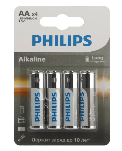 Батарейка Philips алкалиновая Entry LR06 ( 4шт. на блистере) Б0062745