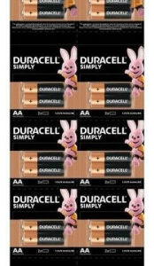 Батарейка Duracell алкалиновая Simply LR06 (20шт. на блистере) 2х10 отрывной Original Б0051815